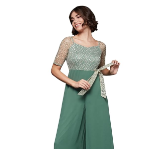 Women's Self Design Cut-Out Georgette Jumpsuit