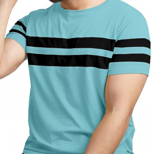 T-Shirt for Mens Double Stripes on Chest
