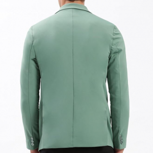 Notched Lapel Collar Single-Breasted Slim Fit Formal Blazer